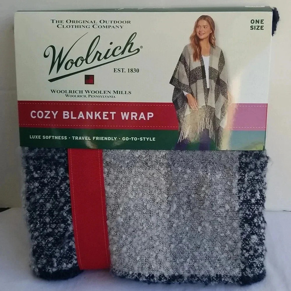 Woolrich woolen Mills cozy blanket wrap NWT - Picture 1 of 4